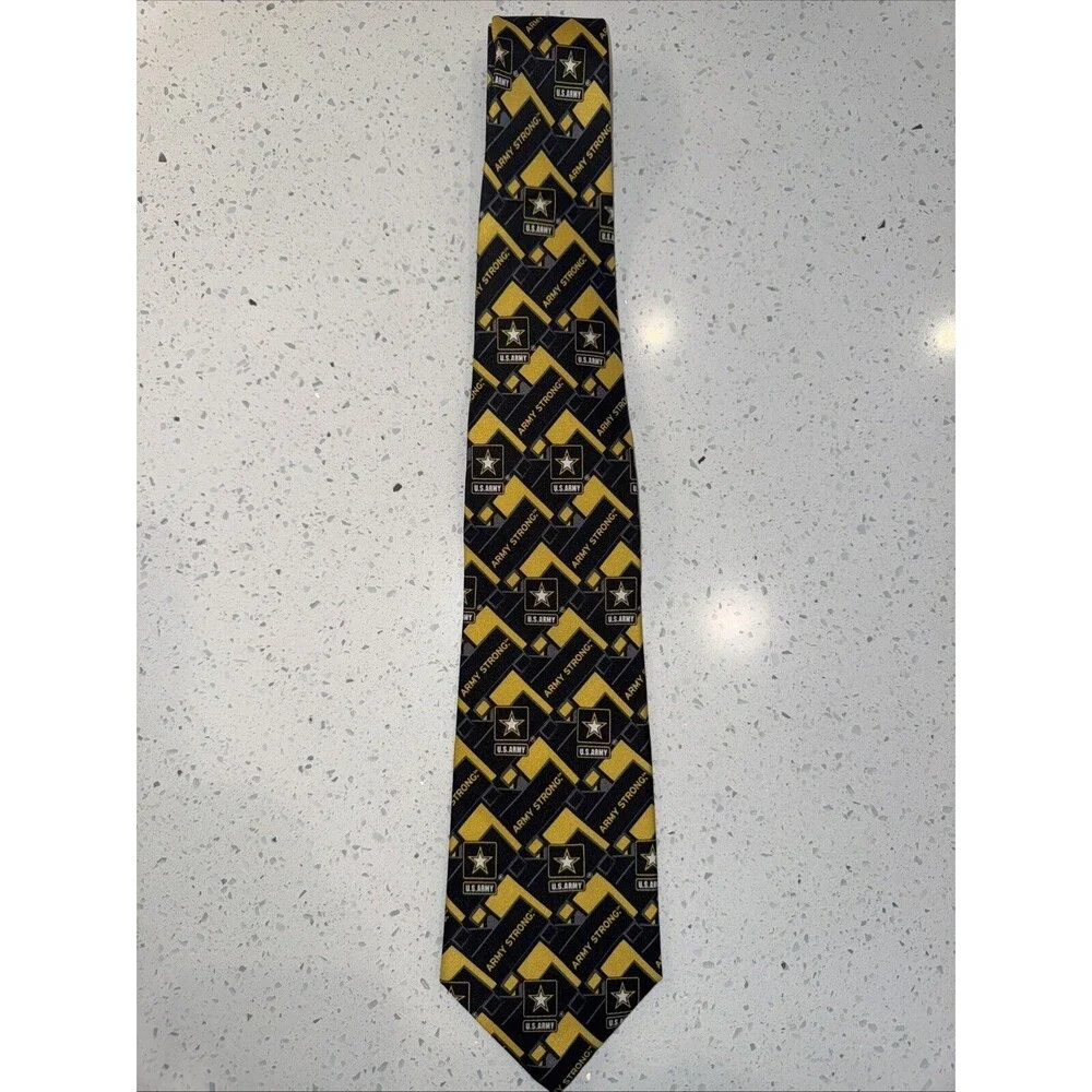 LARSON US Army Strong Themed Necktie 100% Silk 56